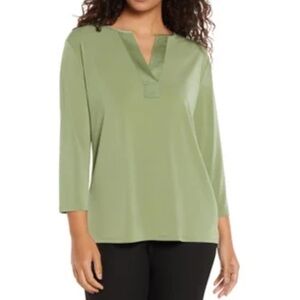 Banana Republic Women’s Blue 3/4 Sleeve V-Neck Soft Comfort Stretch Blouse